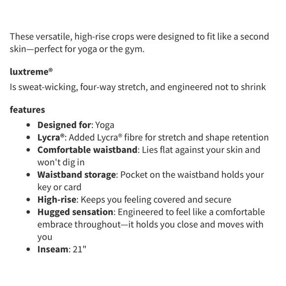 Lululemon pink taupe Wunder Under Crop high rise *Full-On Luxtreme 21" leggings - Picture 9 of 9